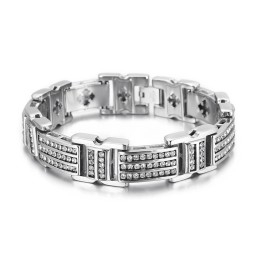 Mode Titanium Herenarmbanden Met Diamanten