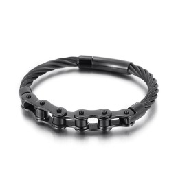Chique Titanium Bikerkettingarmband Voor Heren En Dames