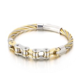Chique Titanium Bikerkettingarmband Voor Heren En Dames