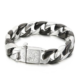 Zwarte Titanium Armband Voor Heren