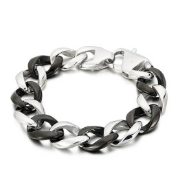 Zwarte Titanium Armband Voor Heren
