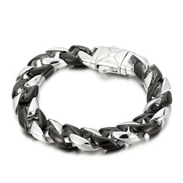 Zwarte Titanium Armband Voor Heren