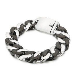 Zwarte Titanium Armband Voor Heren