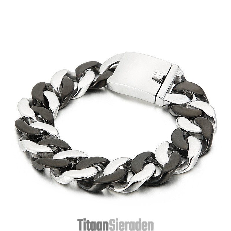 Zwarte Titanium Armband Voor Heren Zwarte Titanium Armband Voor Heren
