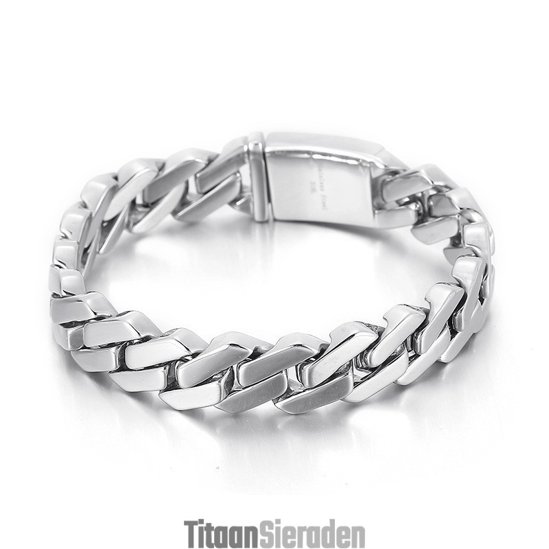 Chique Titanium Armband Voor Heren