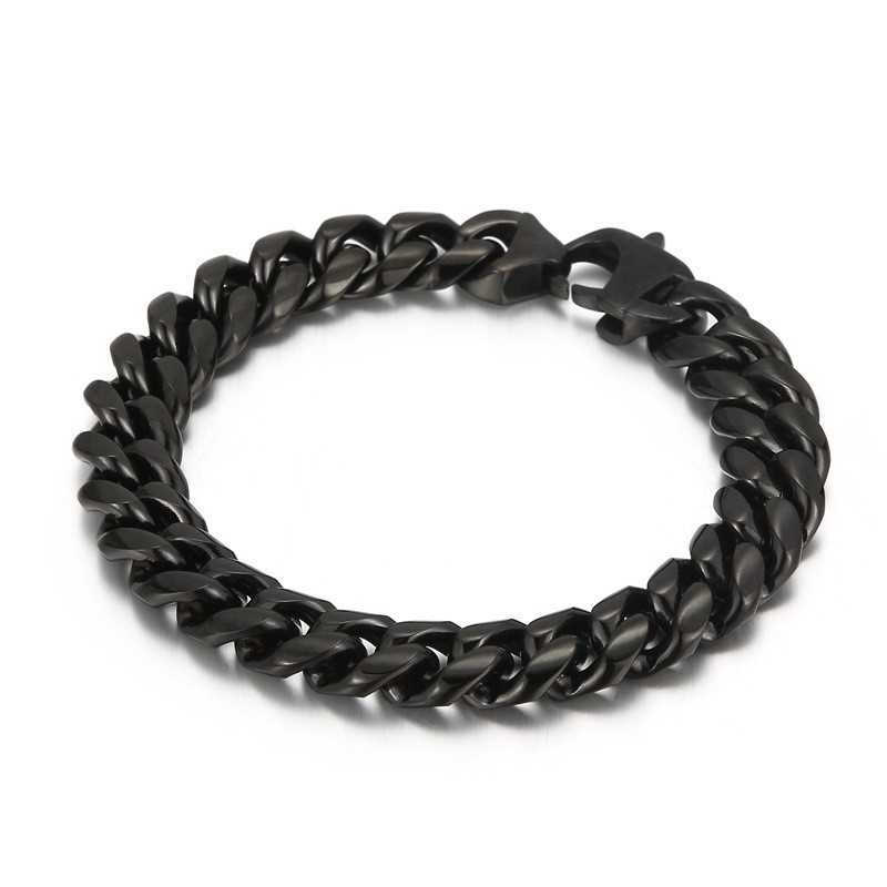 Prachtige Titanium Cubaanse Kettingarmband Prachtige Titanium Cubaanse Kettingarmband