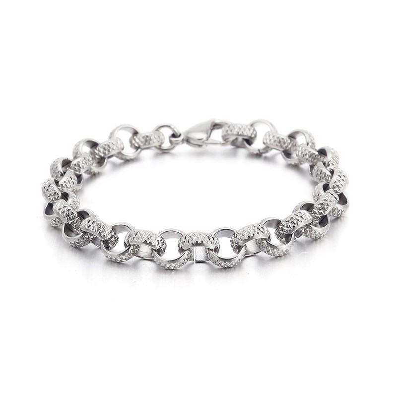 Oude Chique Kruis O-Vormige Titanium Schakelarmband