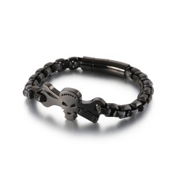Titanium Schedelarmband Voor Heren