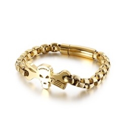 Titanium Schedelarmband Voor Heren