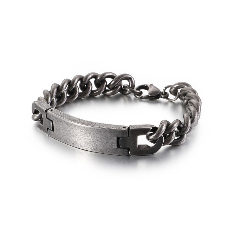 Fashion Bend Titanium Armband Voor Heren