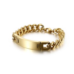 Fashion Bend Titanium Armband Voor Heren