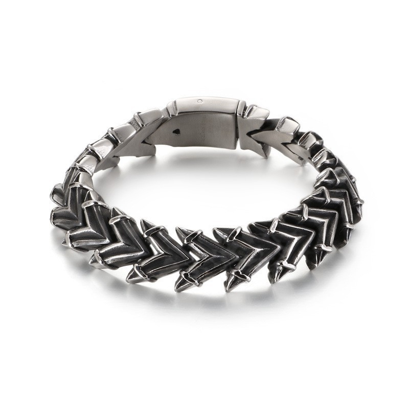 Coole Overdreven Chique Titanium Herenarmband