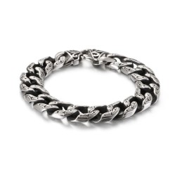 Coole Overdreven Chique Titanium Herenarmband