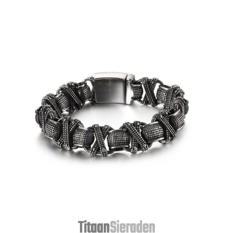 Coole Kruisarmband Voor Heren, Chique Titanium Armband Coole Kruisarmband Voor Heren, Chique Titanium Armband