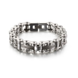 Titanium Heren Tide Armband Rock Biker Kettingarmband