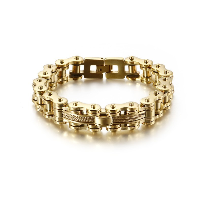 Titanium Heren Tide Armband Rock Biker Kettingarmband