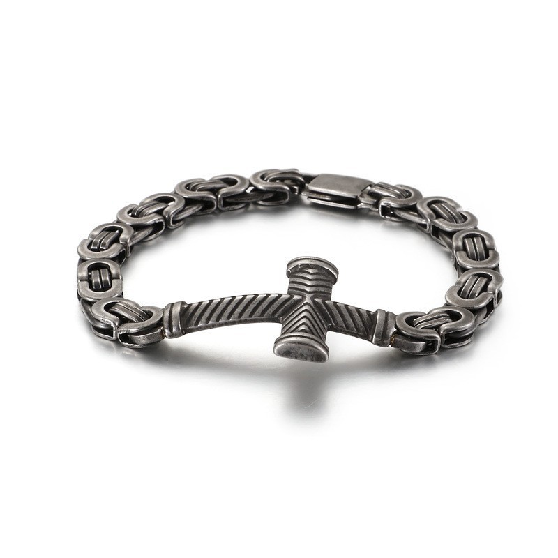 Goedkope Titanium Kruisarmband Voor Heren