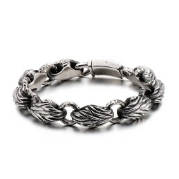 Versie Van De Tide Heren Titanium Bladarmband