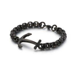 Mode Bootanker Zwarte Titanium Armband