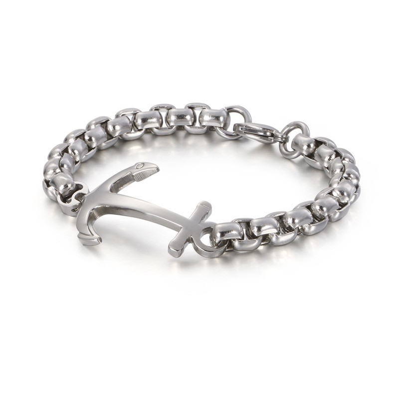 Mode Bootanker Titanium Armband Te Koop Mode Bootanker Titanium Armband Te Koop