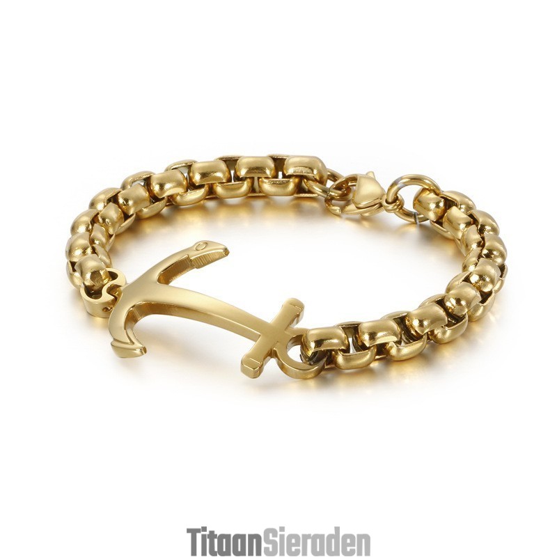 Mode Bootanker Titanium Armband Te Koop