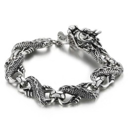 Coole Titanium Drakenarmband Voor Heren