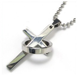Heren Kruisketting Van Puur Titanium (Nieuw)