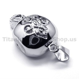 Hanger Met Schedelontwerp Van Puur Titanium - Gratis Ketting