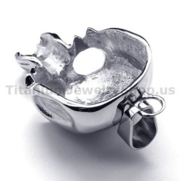 Hanger Met Schedelontwerp Van Puur Titanium - Gratis Ketting