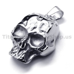 Hanger Met Schedelontwerp Van Puur Titanium - Gratis Ketting