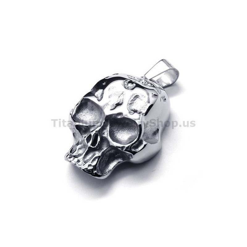 Hanger Met Schedelontwerp Van Puur Titanium - Gratis Ketting Hanger Met Schedelontwerp Van Puur Titanium - Gratis Ketting