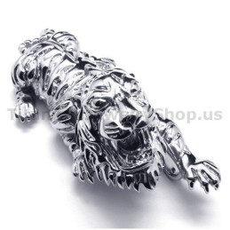 Tijgerhanger Van Puur Titanium - Gratis Ketting