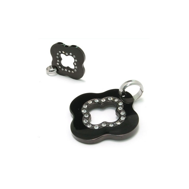 Modegeschenk Zwarte Titanium Diamanten Ketting Hanger