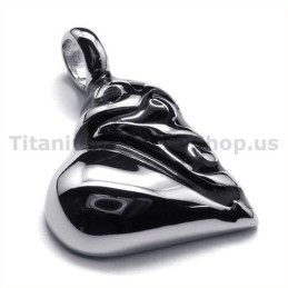 Liefdesharthanger Van Puur Titanium - Gratis Ketting