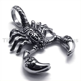 Titanium Schorpioen Hanger - Gratis Ketting