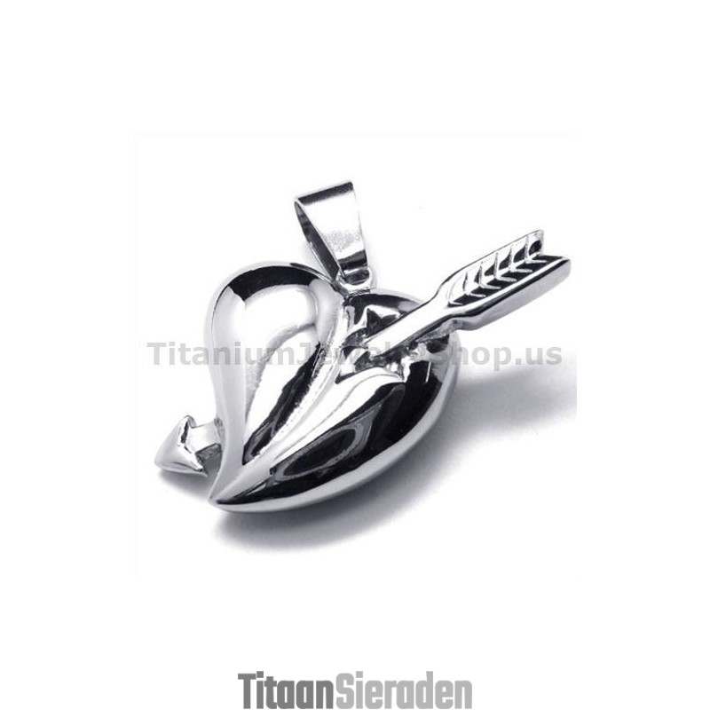 Cupid'S Arrows Titanium Hanger - Gratis Ketting