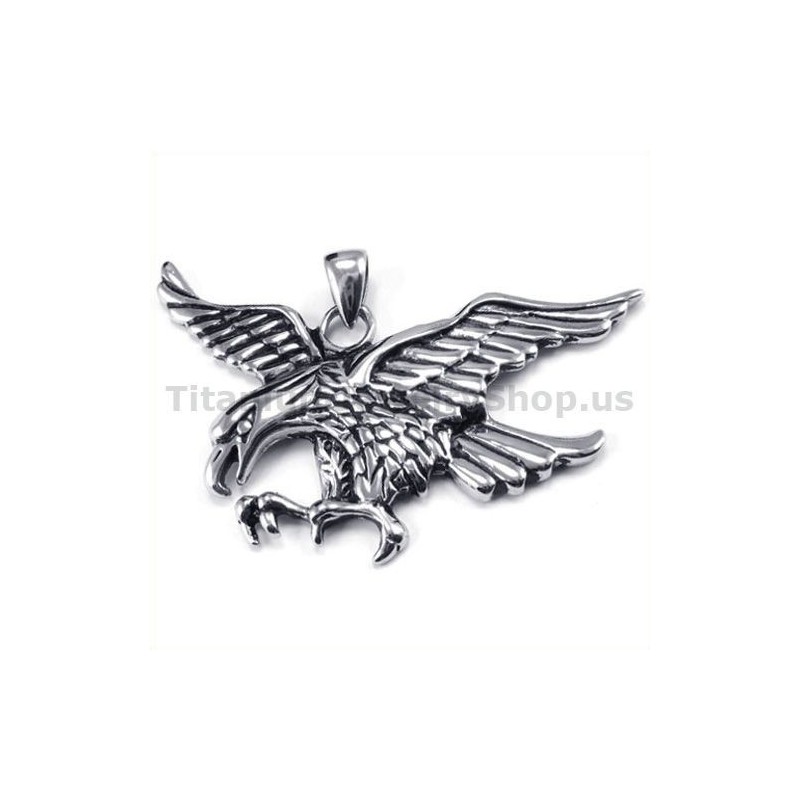 Titanium Eagle Hanger - Gratis Ketting