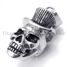 Titanium Schedelontwerp Hanger Met Hoed - Gratis Ketting