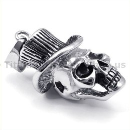 Titanium Schedelontwerp Hanger Met Hoed - Gratis Ketting
