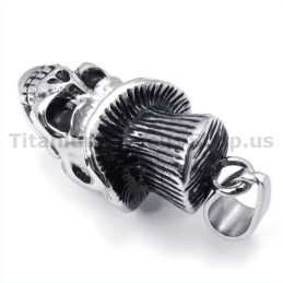 Titanium Schedelontwerp Hanger Met Hoed - Gratis Ketting