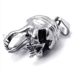 Titanium Schedelontwerp Hanger Met Beweegbare Tong - Gratis Ketting