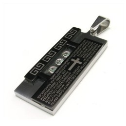 Mode Zwarte Titanium Diamanten Kettinghanger