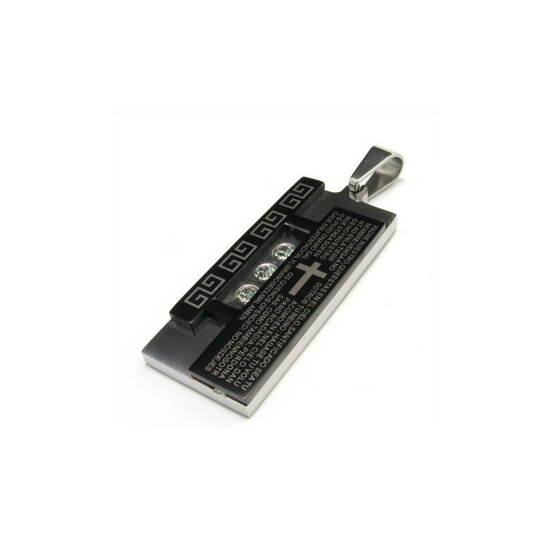 Mode Zwarte Titanium Diamanten Kettinghanger