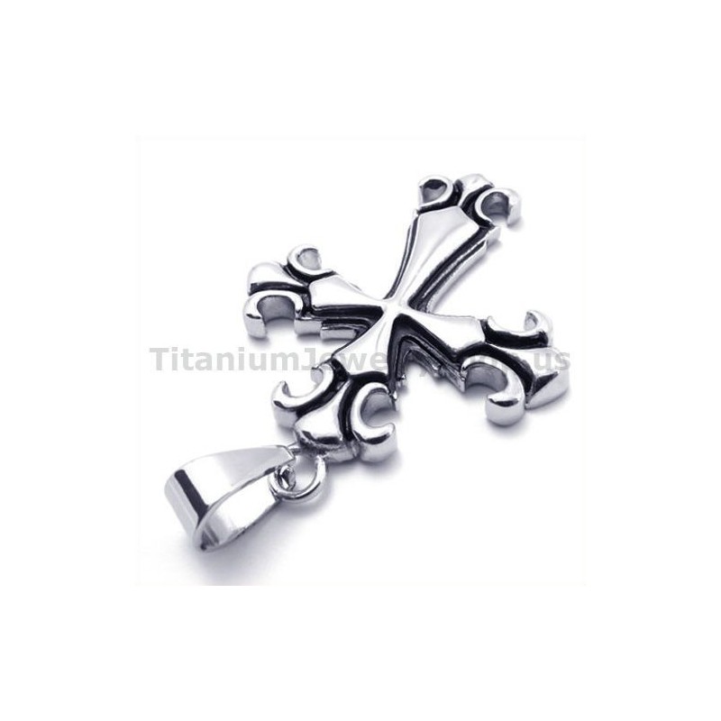 Vintage Kruis Titanium Hanger - Gratis Ketting Vintage Kruis Titanium Hanger - Gratis Ketting
