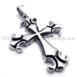 Vintage Kruis Titanium Hanger - Gratis Ketting
