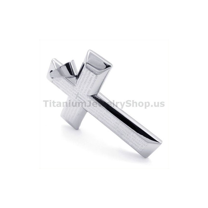 Zilveren Titanium Kruishanger - Gratis Ketting Zilveren Titanium Kruishanger - Gratis Ketting