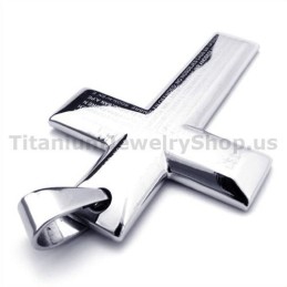 Zilveren Titanium Kruishanger - Gratis Ketting