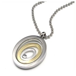 Mode Drie Ringen Liefje Cadeau Titanium Ketting Hanger