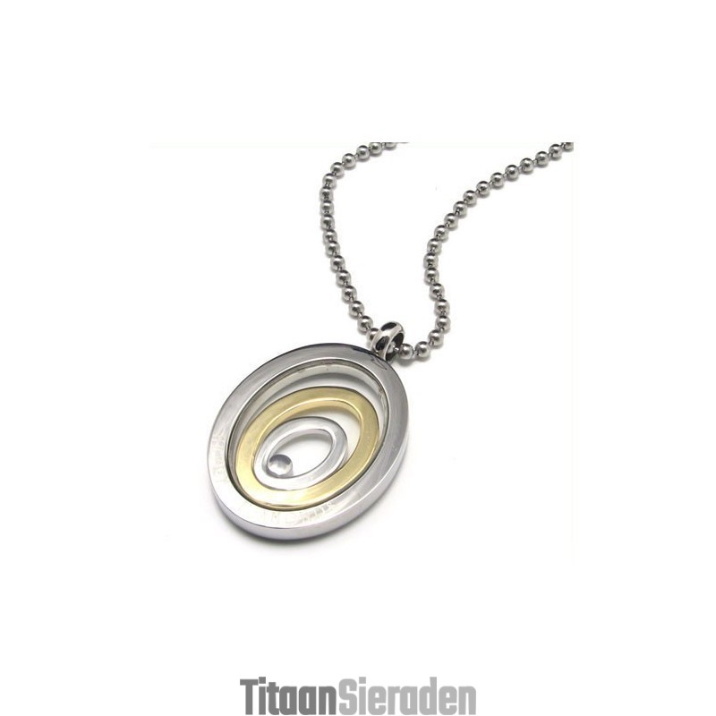 Mode Drie Ringen Liefje Cadeau Titanium Ketting Hanger Mode Drie Ringen Liefje Cadeau Titanium Ketting Hanger