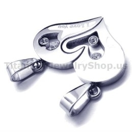 Titanium Hangers Voor Geliefden Met Diamantenvrije Kettingen